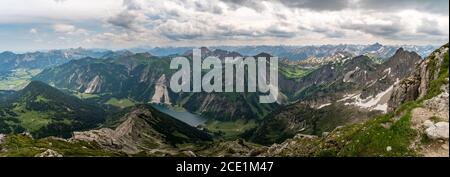 Traumhafte Wanderung zum Schrecksee bei Hinterstein in Die Allgauer Alpen in Bayern Stockfoto