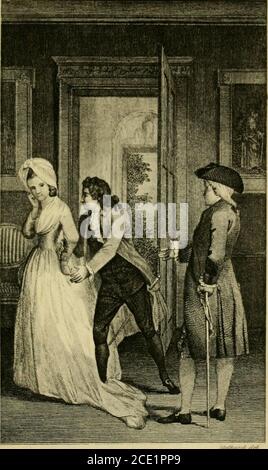 . Die Romane von Samuel Richardson. Komplett und ungekürzt . Sir Harry machte sich sofort auf den Stand – ich hoffe, Frau – und bot an, ihre Hand zu ergreifen. Sie zog es mit .an Luft.. SIR CHARLES GRANDISON. 105 Betet, Sir Charles, unterbrach die Dame - um mir Hoffnung zu geben, dass sie betet, wird Sir Charles ihr Interesse nutzen, um Sie in Ihren Favoriten zu bestätigen.Sir Harry hat sich sofort aufgeklärt – ich hoffe, madam – und ihr die Hand angeboten. Sie zog es mit einer Luft zurück. 0 Dr, Bartlett! Ich muss wohl für einen unhöflichen Mann gehalten worden sein, wenn sie meine Frau gewesen wäre! Ich nahm ihre Hand. Entschuldigen Sie diese Freiheit, Sir Harry – Verderben willen, verrückt Stockfoto