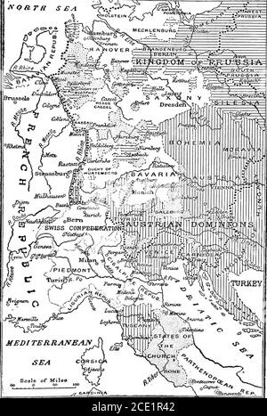 . Das Leben Napoleons I., einschließlich neuer Materialien aus den britischen offiziellen Aufzeichnungen. Ihm die harte Notwendigkeit, die jetzt diktierte die Übertragung vonVenedig nach Österreich. Frankreich konnte jetzt nicht mehr ihr bestes Blut vergießen für das, was schließlich nur ein moralisches Anliegen war: Die Venezianer müssen daher den Rücktritt für die Gegenwart und die Hoffnung für die Zukunft kultivieren. Die Ratschläge sind nutzlos. Die venezianischen Demokraten entschieden sich für ein verzweifeltes Unterfangen. Sie schickten heimlich drei Abgeordnete, darunter Dandolo, mit einer großen Geldsumme, um die Direktoren zu bestechen, den Vertrag von Campoformio abzulehnen. Das würde h Stockfoto