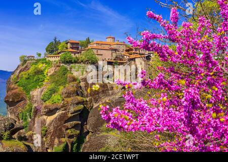 Der große Meteoron Monastery in Meteora, Griechenland Stockfoto