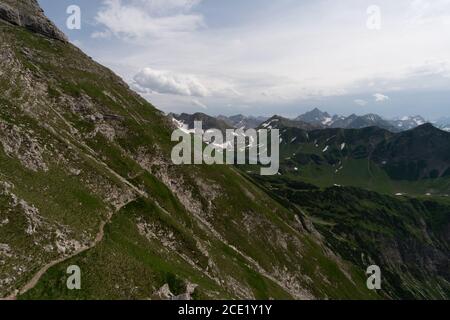 Traumhafte Wanderung zum Schrecksee bei Hinterstein in Die Allgauer Alpen in Bayern Stockfoto