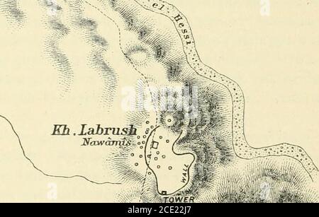 . Mount Seir, Sinai und Westpalestine. Als eine Erzählung von einer wissenschaftlichen Expedition . Sxisrsh ,^ -^N. eoo VI TTV^ DAS TAL DER AIIABAH, UND WESTERN PALESTINE. 121 Ihre Bewunderung über die galanten Engländer, die in die Wüste eindrangen und vier der Mörder überhöreten. Es gibt zumindest einen Laster, der unter den Bewohnern der Britischen Inseln verbreitet ist, der unter den Kindern der Wüste unbekannt ist. Wasser, Milch oder Kaffee sind ihre onlydrinks, und als Mahomedans sind sie frei von jener Versuchung, die unter nominalen Christen Ruine und Elend in viele ahome gebracht hat; Stockfoto