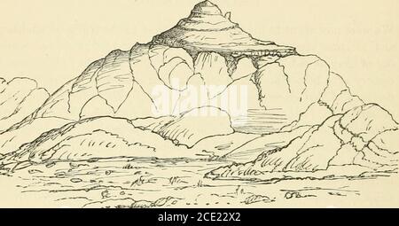 . Mount Seir, Sinai und Westpalestine. Als eine Erzählung einer wissenschaftlichen Expedition . dst Boulder undMassen von Schindel, oft kanalisiert durch Torrents. Die Landschaft war im Extremfall wildund öde, aber hier und da erleichtert durch kleine Knoten * der graue Granit der Sinaitic Halbinsel ist auf der geologischen Karte des Ordnance Survey, 1869, markiert und gefärbt Meta-morpbic. Aber ich war überall zu sehen, Beweise von Foliation -wo 1 zufällig eine oppor-tunity der Prüfung es zu haben. Eine tabellarische Struktur ist an einigen Stellen offensichtlich, aber dies ist in eruptiven Graniten, wie gefunden werden Stockfoto