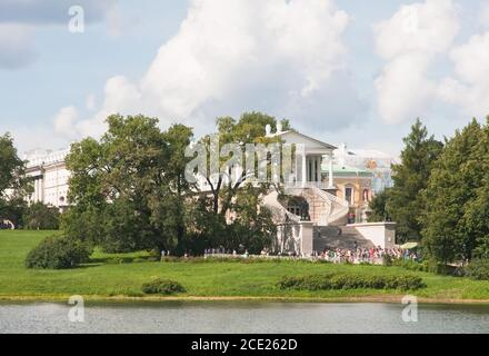 Die Cameron Gallery im Catherine Park. Zarskoje Selo ist eine ehemalige russische Residenz der kaiserlichen Familie und Besuch Adel 24 km südlich von der Stockfoto