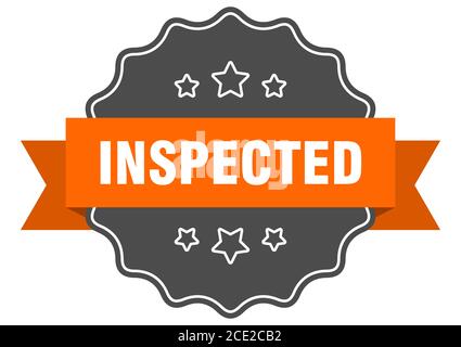 Inspiziertes Etikett. Isolierte Dichtung geprüft. Retro Aufkleber Schild Stock Vektor