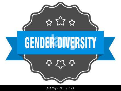 Gender Diversity Label. Gender Diversity isoliertes Siegel. Retro Aufkleber Schild Stock Vektor