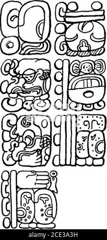 . Eine Einführung in das Studium der Maya Hieroglyphen. Abb. 58. TIA.SO Stockfoto