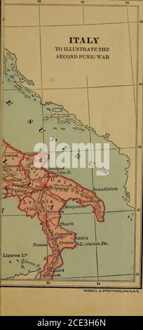 . Rom und Karthago, die punischen Kriege; . reatness, benamed ohne Ungerechtigkeit im gleichen Atemzug mit Napo-leon, und Napoleon allein. KAPITEL IX. Zweiter punischer Krieg. (b. c. 218-201.) Durchgang der rhone und der alpen. B. C. 218. Es gab noch ein kurzes Intervall der Vorbereitung, bevor sich die therivalen Nationen in der Schlachtordnung treffen konnten, und Hannibal nutzte sie bis zum Äußersten. Er nahm measureso/Hannibal^ ^^ ^^ Sicherheit von Spanien während seiner Abwesenheit, indem er es mit 15,000 treuen Lybiern aufrechtmachte, während Lybien er mit so vielen treuen Spaniern aufrechtmachte, wodurch er in gewissem Sinne jedes Land zu einer Sicherheit für das GO machte Stockfoto