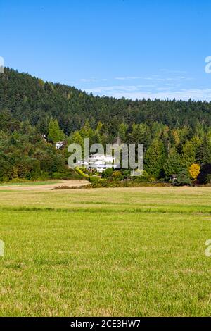 Ländliche Szene auf der Halbinsel Saanich in der Nähe von Victoria British Columbia Kanada Stockfoto