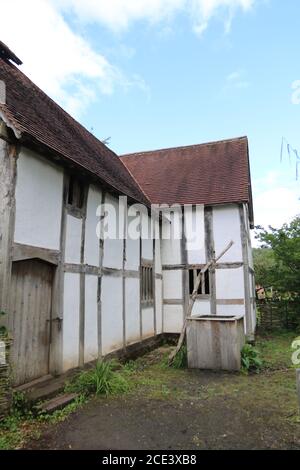 16. Jahrhundert, Stadthaus, Bromsgrove Worcestershire. 16. Jahrhundert Holzbau um 16. Jahrhundert Bromsgrove, England, Großbritannien, Worcester, England, Stockfoto