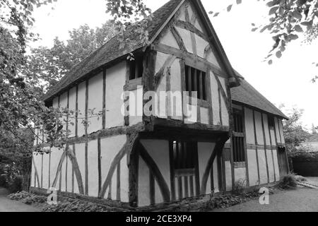 16. Jahrhundert, Stadthaus, Bromsgrove Worcestershire. 16. Jahrhundert Holzbau um 16. Jahrhundert Bromsgrove, England, Großbritannien, Worcester, England, Stockfoto