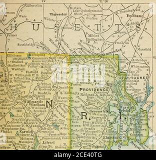 . Rand McNally Taschenatlas der Welt : historisch, politisch, kommerziell . ^ 87. Haddamf- Massapei: Adlyme ^•^MF^^.StoSingtgl UE^- Stockfoto