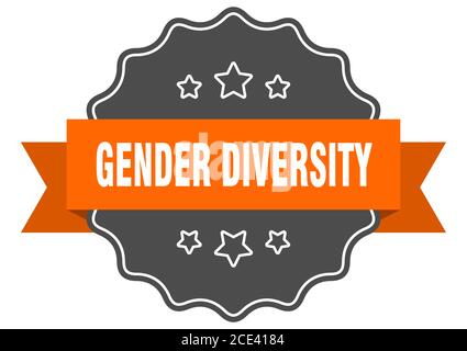 Gender Diversity Label. Gender Diversity isoliertes Siegel. Retro Aufkleber Schild Stock Vektor