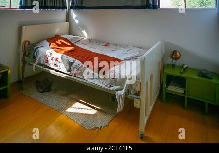 Diego Rivera's Schlafzimmer in seinem Studio St. Angel Inn, Mexico City, Mexiko Stockfoto