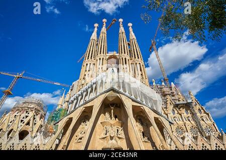 Sagrada Familia Kirche Kathedrale in Barcelona, Spanien Stockfoto