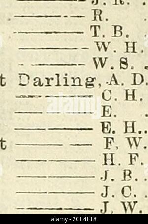 . Liste der Streitkräfte . F. ...t Darbishire, C. H. ... - c. W. ... R.N. ... DARBY, A. K 0. G e a a Gewonnen. R. ... G.. Ches.K. ... -G..]i..Ut. ... H. F. J. E. J. H T – T, G. P. VV. A W. H Darch, L. Darcy F H. L. N --.i.e. Darcy, J. t r .L. K .-  N J – W.J. DARE, C. M. M. ...1781 RF. J WH VV. K Darell.E. M. D. ? - G. M. -- L. E. H M - - li. r&gt;. E W.H.A Darell-Brown, H. F. Dargan, W. L. Dfirk. A. 8.t E. F. Darke, Jan es John Darley, C. (J. C. G --D.G. F G. K m H. A. C H.Lat H. P m H ]{ 2316 2i93 545 27 23116, 2080 20i:lil81a20u9c 1914, 1960. 4882041 u. 1576. 581. 2291, 2441 21112 .4lf/ 1680. 2161. 242,^ 762r; Stockfoto