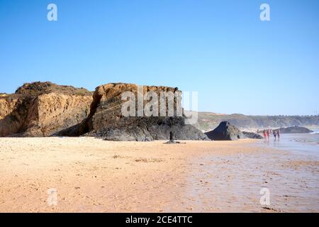 Fotos von den Ferien in Porto Covo, Portugal im Juli 2020 Stockfoto