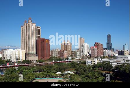 Blick auf die Stadt Kaohsiung in Taiwan Stockfoto