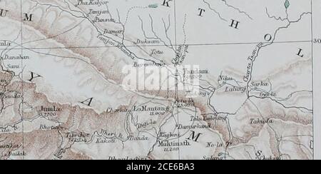 . Die nordwestlichen Provinzen von Indien : ihre Geschichte, Ethnologie und Verwaltung . i^^yy^li. r KARTE DER AUF ORDNANCE ÜBERSICHT basiert. ?^ yic Stockfoto