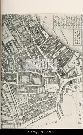 . Die literarische Geschichte der Adelphi und seiner Nachbarschaft . Kopf. Die Residencesin London der Bischöfe wurden fast immer Haus genannt – sicherlich nicht Palast. So gehörte Worcester House, das jetzt durch theSavoy gekennzeichnet ist, ursprünglich zum See von Carlisle und ist der Bischof von Carlisles Haus, das im Auszug von Fuller angespielt wird. YorkHouse, die im Westen von Durham House stand, war ursprünglich die Stadt Inn oder Residenz des Bischofs von Norwich, und in der Folge, in QueenMarys Herrschaft, von Heath, Erzbischof von York. In der Agga-Karte von London 1563, die das Frontispiz zu Pen ist Stockfoto