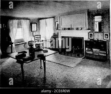 . Historische Häuser von New England . Platte XL. - Esszimmer, Spencer-Pierce Haus; Wohnzimmer, Spencer-Pierce Haus. Stockfoto