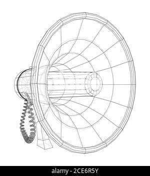 Konzept des Megaphons. Vektor Stock Vektor