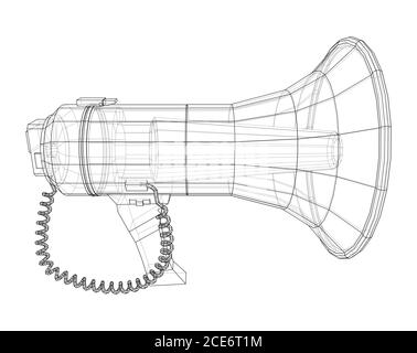 Konzept des Megaphons. Vektor Stock Vektor