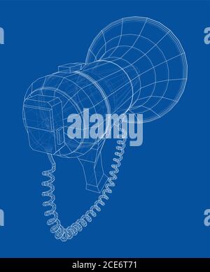 Konzept des Megaphons. Vektor Stock Vektor