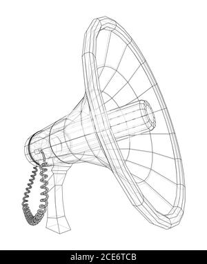 Konzept des Megaphons. Vektor Stock Vektor