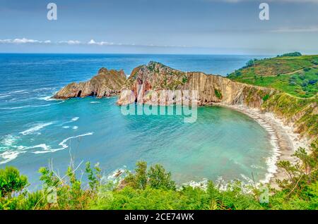 Playa del Silencio, Asturien, Spanien Stockfoto