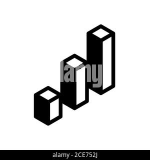Kartensymbol flache schwarze Linie Symbol, Vektor-Illustration Stock Vektor