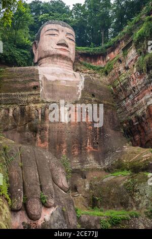 Der Riesige Leshan Buddha Stockfoto