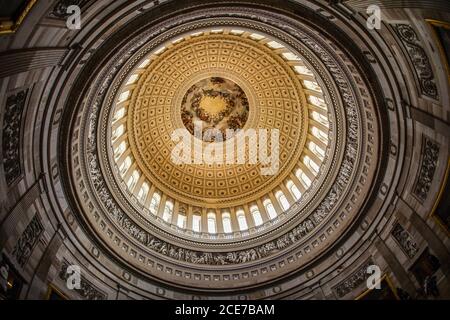 United States Capitol Deckengemälde des (United States Capitol) Stockfoto