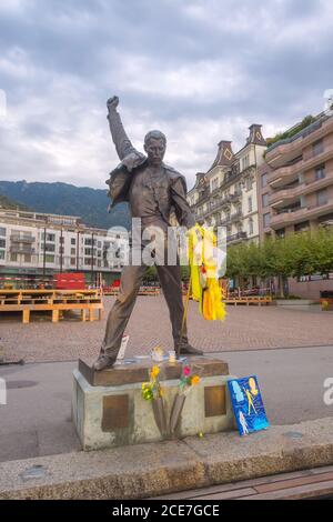 Montreux, Schweiz Statue von Freddy Mercury Stockfoto