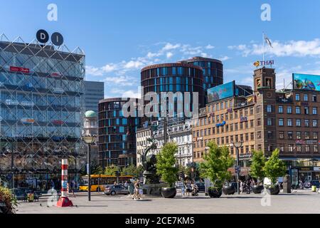 Das Haus der Industrie Industriens Hus, H.C. Andersens Boulevard und Rathausplatz Rådhuspladsen in der Dänischen Hauptstadt Kopenhagen, Dänemark, EUR Stockfoto