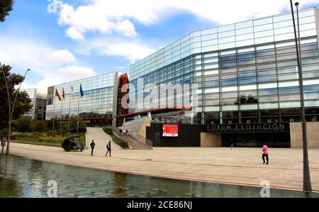 Modernes Gebäude Glas- und Stahlbau Kunstzentrum Auditorium Ausstellung Und Kongresspalast in Burgos Kastilien und Leon Spanien Stockfoto