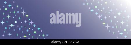 Muster mit bunten Sternen auf blauem Hintergrund. Weihnachten oder Neujahr Hintergrund. Vektor EPS10. Stock Vektor
