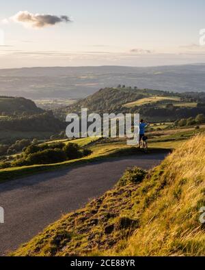 Es stellt sich heraus, dass dies die höchste Straße in Wales ist, und ich bin dort vom Meeresspiegel Bristol am Dienstag gefahren, ohne das zu wissen. Stockfoto