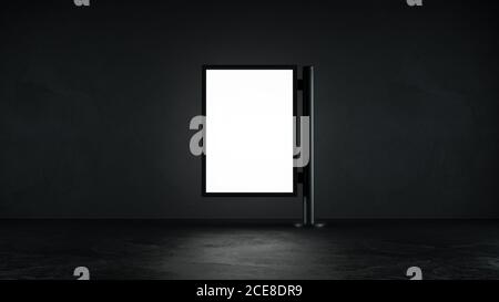Werbung Plakatwand mit dunklem Hintergrund. Stockfoto