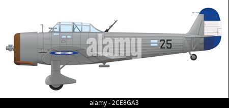 Caproni Bergamasca A.P.1 (Nr. 25) der salvadorianischen Luftwaffe. Die Maschine wurde bei der offiziellen Übergabe am 1. Dezember 1938 zerstört Stockfoto