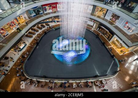 Singapur, The Shoppes, Marina Bay Sands Einkaufszentrum Stockfoto