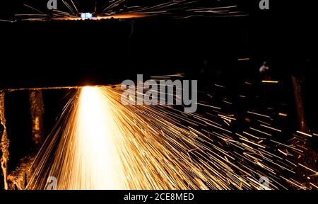 Mischung aus Sauerstoff und Acetylen-Brennschneideeisen Stockfoto