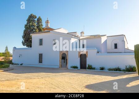 Kloster Santa Maria in La Rabida. Das Kloster Rabida ist ein Franziskanerkloster im Dorf Palos de la Frontera, wo Christoph Kolumbus plant Stockfoto