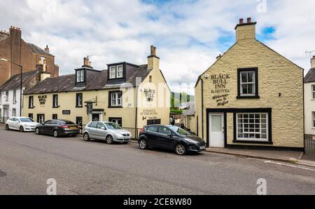 Moffat Black Bull Inn in der High Street von Moffat Dumfries & Galloway Scotland Großbritannien Stockfoto