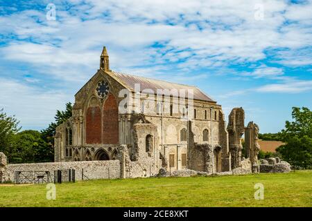 Ein Blick auf Binham Priory. Stockfoto