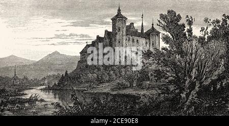 Schloss Jagsthausen, Jagsthausen, Landkreis Heilbronn, Baden-Württemberg, Deutschland, Stockfoto