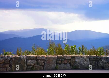 Shenandoah Berge vom Skyline Drive im Shenandoah National Park Virginia, USA Stockfoto