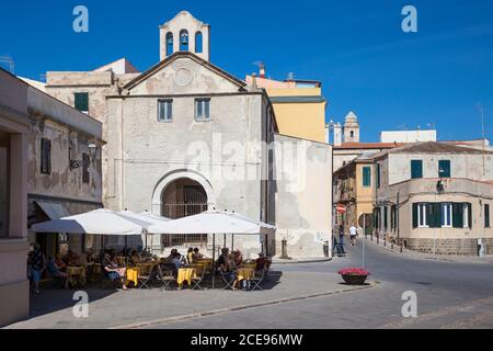 Italien, Sardinien, Alghero, Kirche unserer Lieben Frau vom Berg Karmel Stockfoto