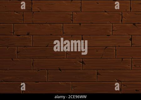 Handgemalte alte alte Planken Cartoon-Stil Hintergrundtextur Stockfoto