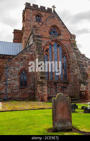 Carlisle Kathedrale UK Blick von der Rückseite der Kirche Stockfoto